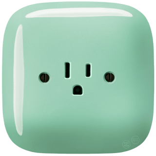 SQUARE PORCELAIN WALL SOCKET USA 15 AMP MINT - DYKE & DEAN