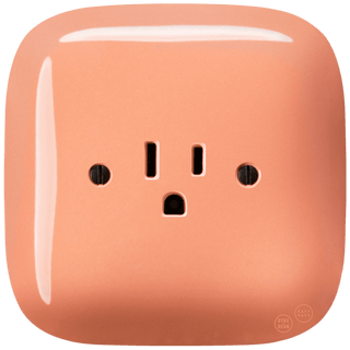 SQUARE PORCELAIN WALL SOCKET USA 15 AMP SALMON - DYKE & DEAN