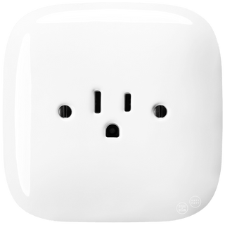 SQUARE PORCELAIN WALL SOCKET USA 15 AMP WHITE - DYKE & DEAN