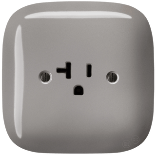 SQUARE PORCELAIN WALL SOCKET USA 20 AMP CAPPUCCINO - DYKE & DEAN