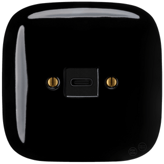 SQUARE PORCELAIN WALL SOCKET USB - C BLACK - DYKE & DEAN