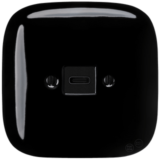 SQUARE PORCELAIN WALL SOCKET USB - C BLACK - DYKE & DEAN