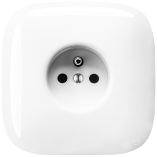 SQUARE PORCELAIN WALL SOCKET WHITE - DYKE & DEAN