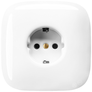 SQUARE PORCELAIN WALL SOCKET WHITE SCHUKO - DYKE & DEAN