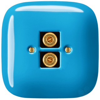 SQUARE PORCELAIN WALL SPEAKER SOCKET AZURE - DYKE & DEAN