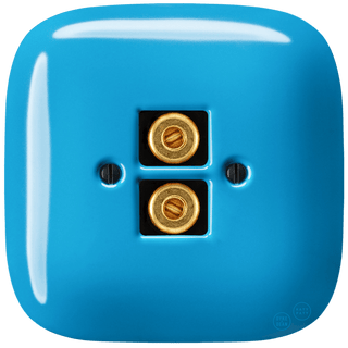 SQUARE PORCELAIN WALL SPEAKER SOCKET AZURE - DYKE & DEAN