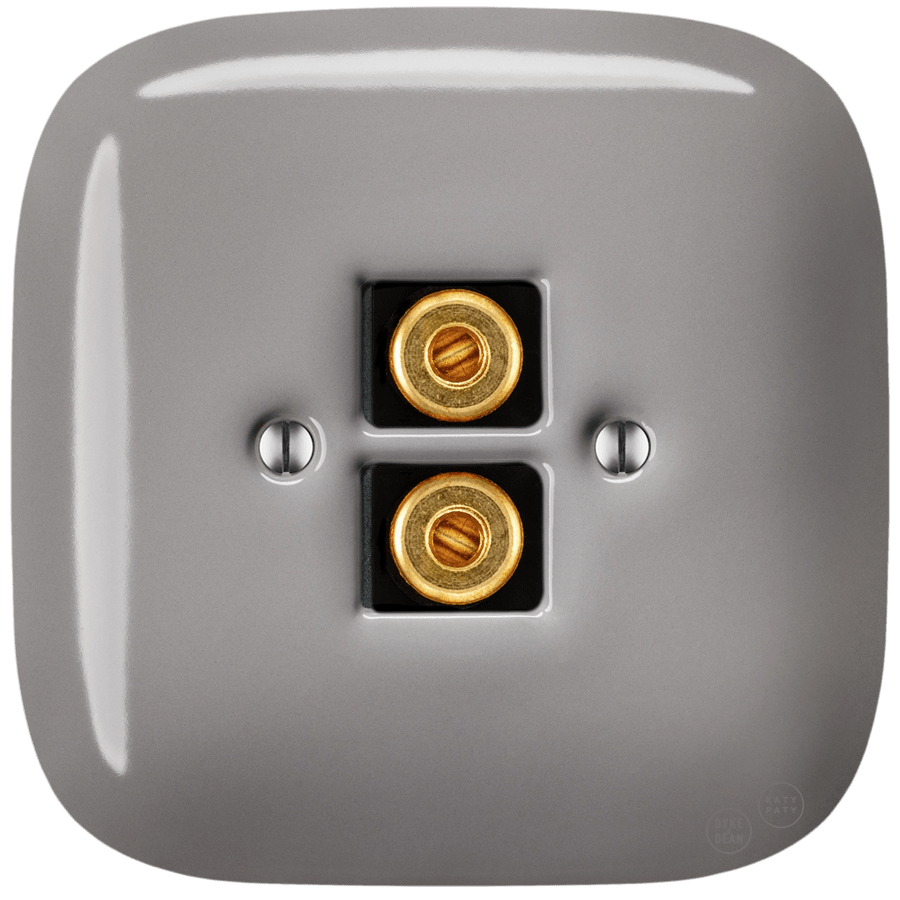 SQUARE PORCELAIN WALL SPEAKER SOCKET CAPPUCCINO - DYKE & DEAN