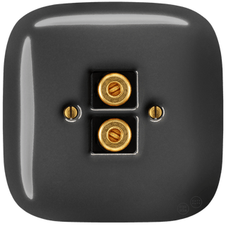 SQUARE PORCELAIN WALL SPEAKER SOCKET DARK GREY - DYKE & DEAN