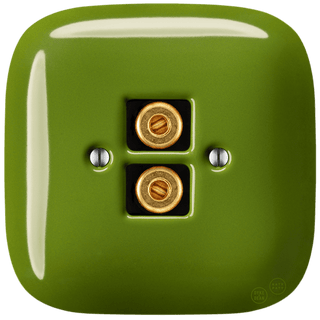 SQUARE PORCELAIN WALL SPEAKER SOCKET GREEN - DYKE & DEAN