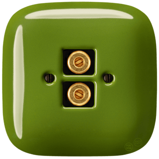 SQUARE PORCELAIN WALL SPEAKER SOCKET GREEN - DYKE & DEAN