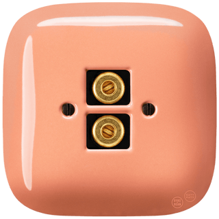 SQUARE PORCELAIN WALL SPEAKER SOCKET SALMON - DYKE & DEAN