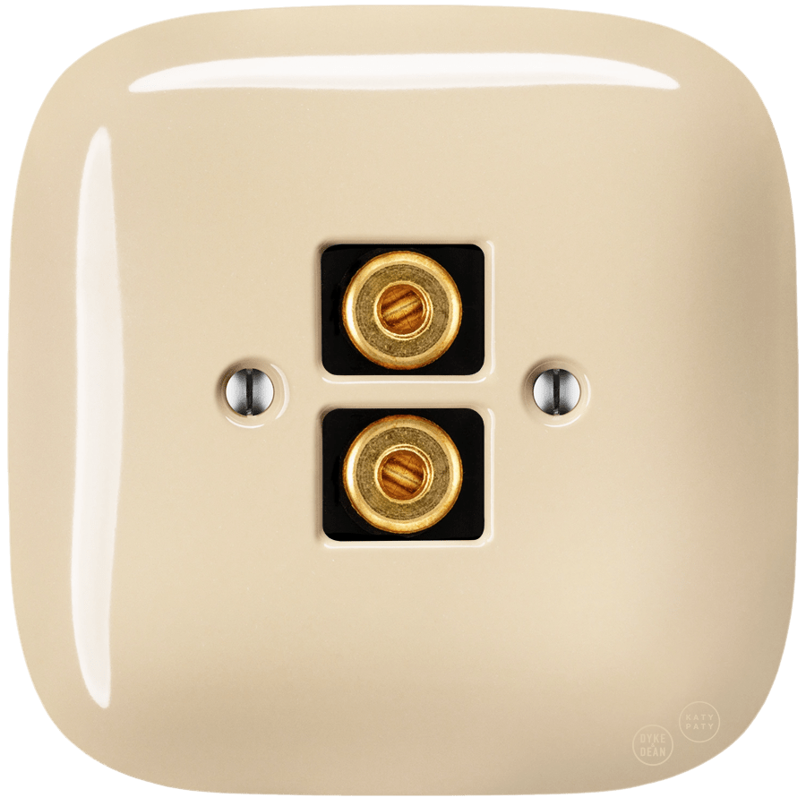 SQUARE PORCELAIN WALL SPEAKER SOCKET SAND - DYKE & DEAN