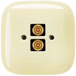 SQUARE PORCELAIN WALL SPEAKER SOCKET VANILLA - DYKE & DEAN