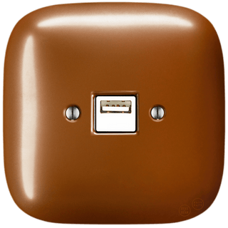 SQUARE PORCELAIN WALL USB CHARGER COPPER - DYKE & DEAN