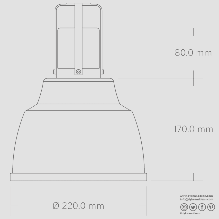 STAY HOT HEAT LAMP PENDANT FOCUS IO RETRACTABLE - DYKE & DEAN