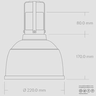 STAY HOT HEAT LAMP PENDANT FOCUS RO CORD - DYKE & DEAN