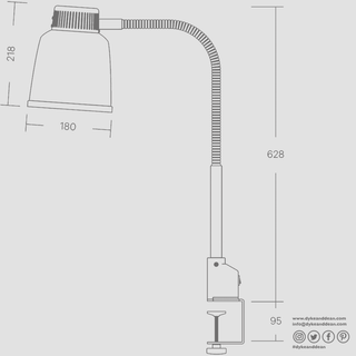 STAY HOT HEAT LAMP TABLETOP FOCUS CLAMP - DYKE & DEAN