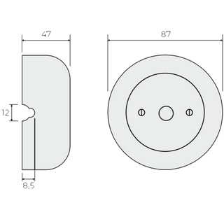 SURFACE PORCELAIN JUNCTION BOX ASH GREY - DYKE & DEAN