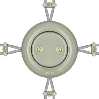 SURFACE PORCELAIN JUNCTION BOX GREY GREEN - DYKE & DEAN