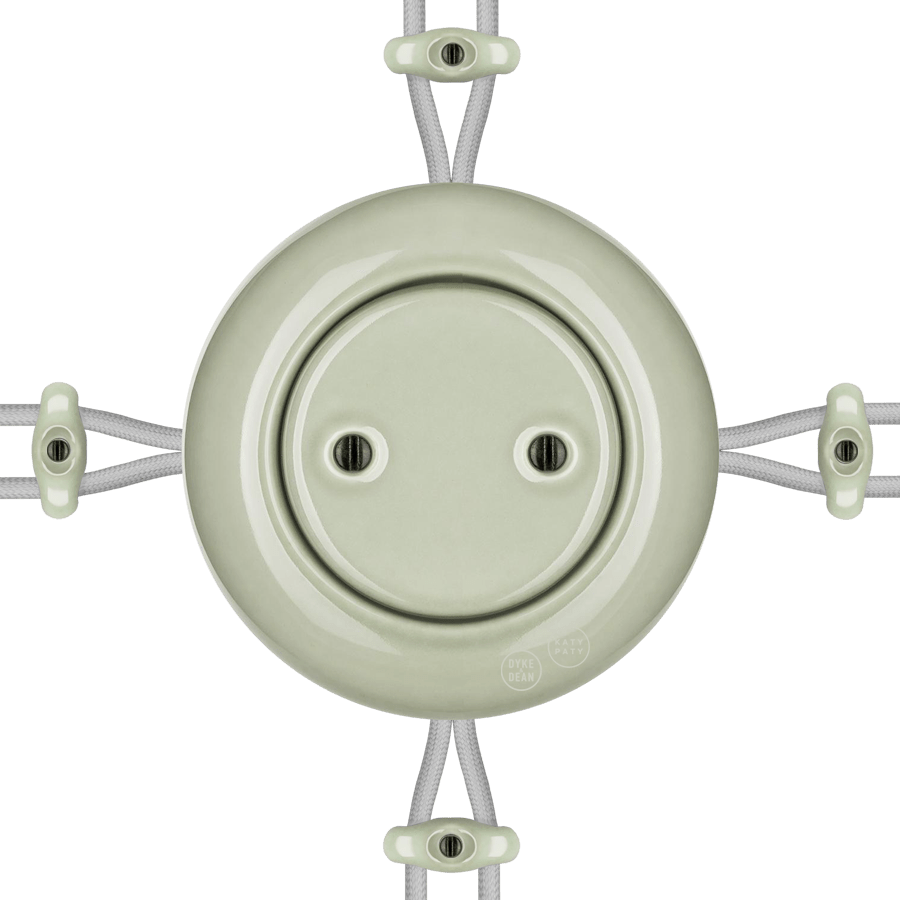 SURFACE PORCELAIN JUNCTION BOX GREY GREEN - DYKE & DEAN