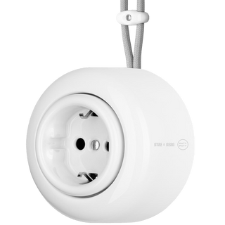 SURFACE PORCELAIN WALL SOCKET WHITE - DYKE & DEAN