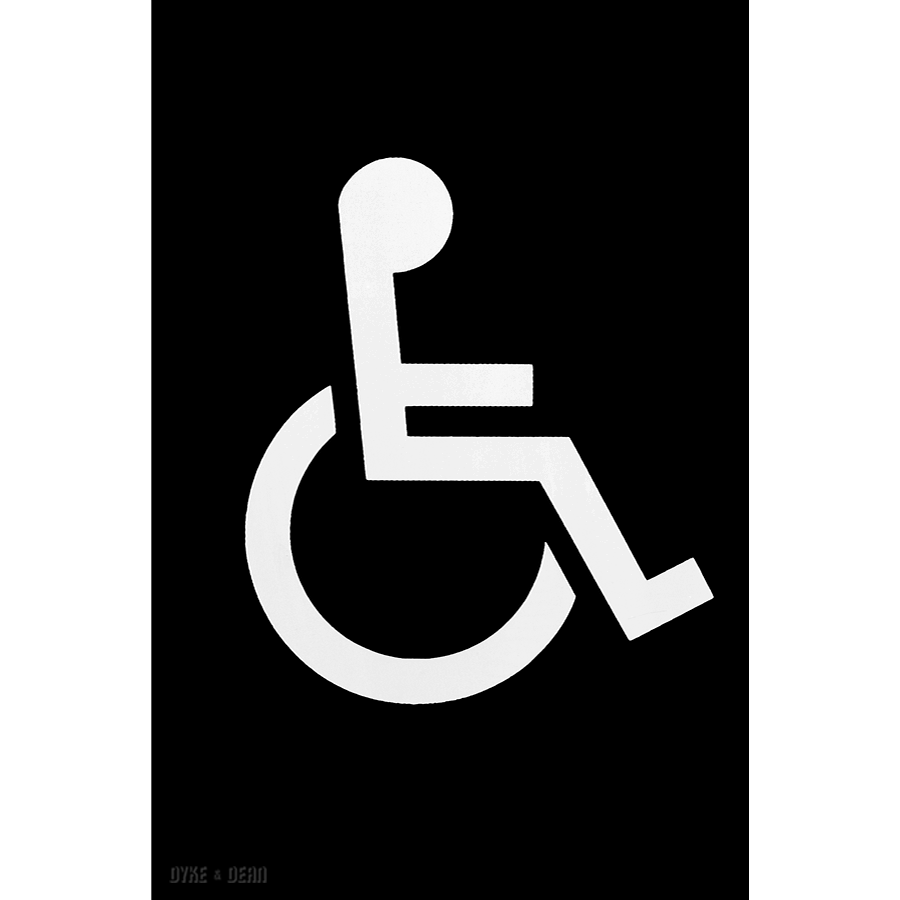 THERMOPLASTIC DISABLED SIGN BLACK - DYKE & DEAN