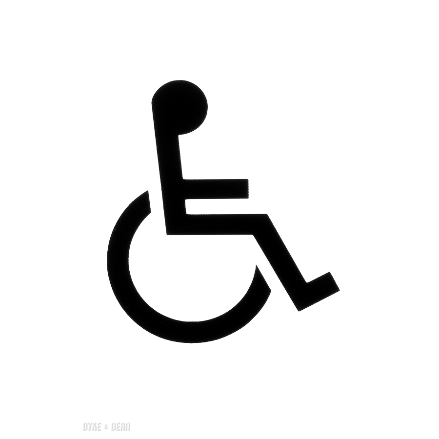 THERMOPLASTIC DISABLED SIGN WHITE - DYKE & DEAN