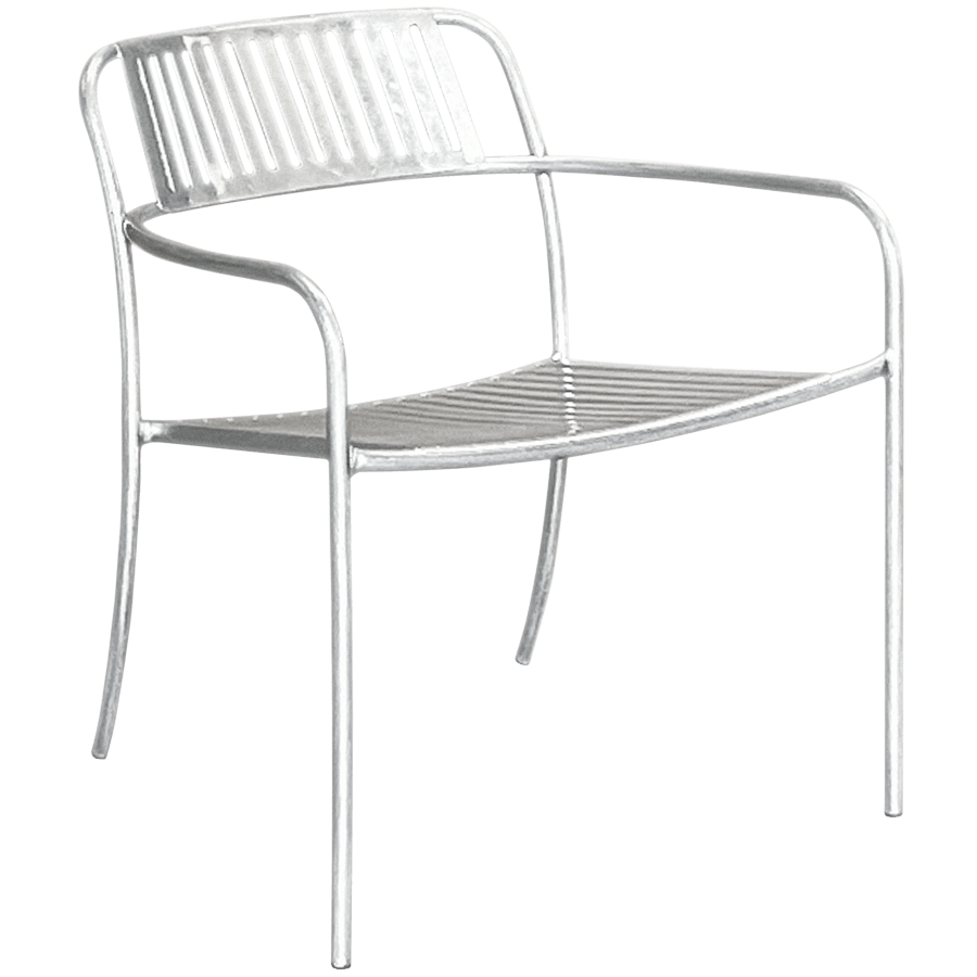 TOLIX PATIO LOUNGE SLATTED ARMCHAIR - DYKE & DEAN