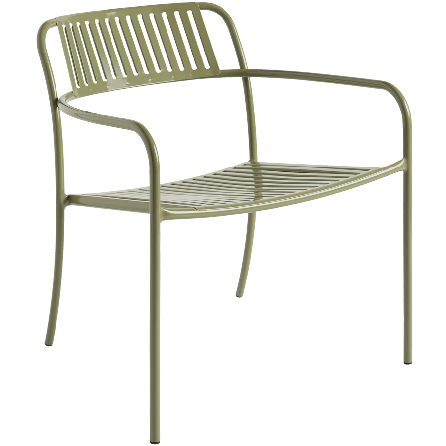 TOLIX PATIO LOUNGE SLATTED ARMCHAIR - DYKE & DEAN