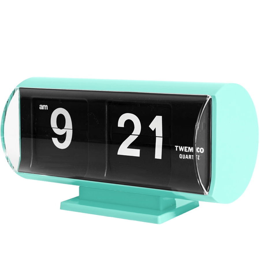 TWEMCO FLIP CLOCK AQUA GREEN QT30T - DYKE & DEAN