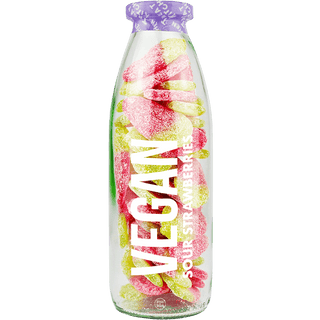 VEGAN SOUR GIANT STRAWBERRIES SWEET BOTTLE - DYKE & DEAN