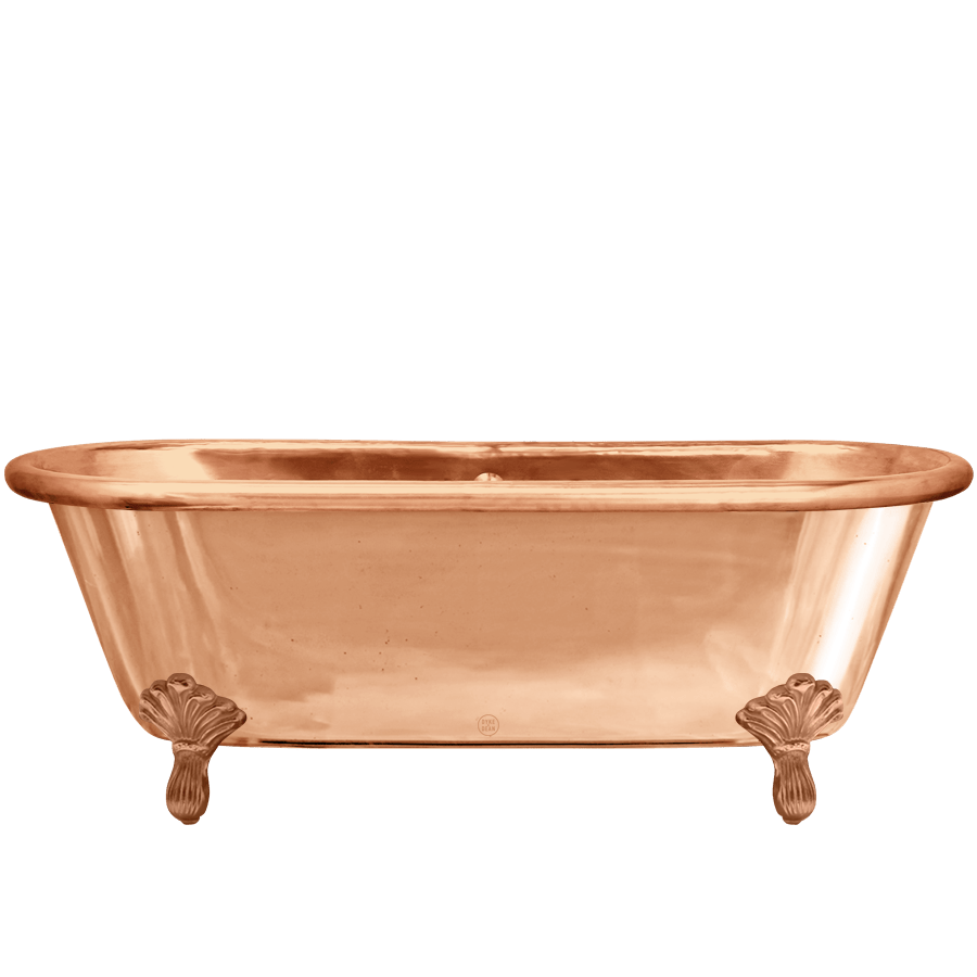 VINTAGE ENAMEL CAST IRON BATHTUB WITH FEET METAL - DYKE & DEAN