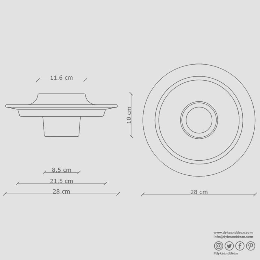 VOILA CERAMIC DISC WALL & CEILING LIGHT BEIGE & CREAM - DYKE & DEAN