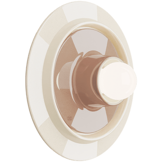 VOILA CERAMIC DISC WALL & CEILING LIGHT BEIGE & CREAM - DYKE & DEAN