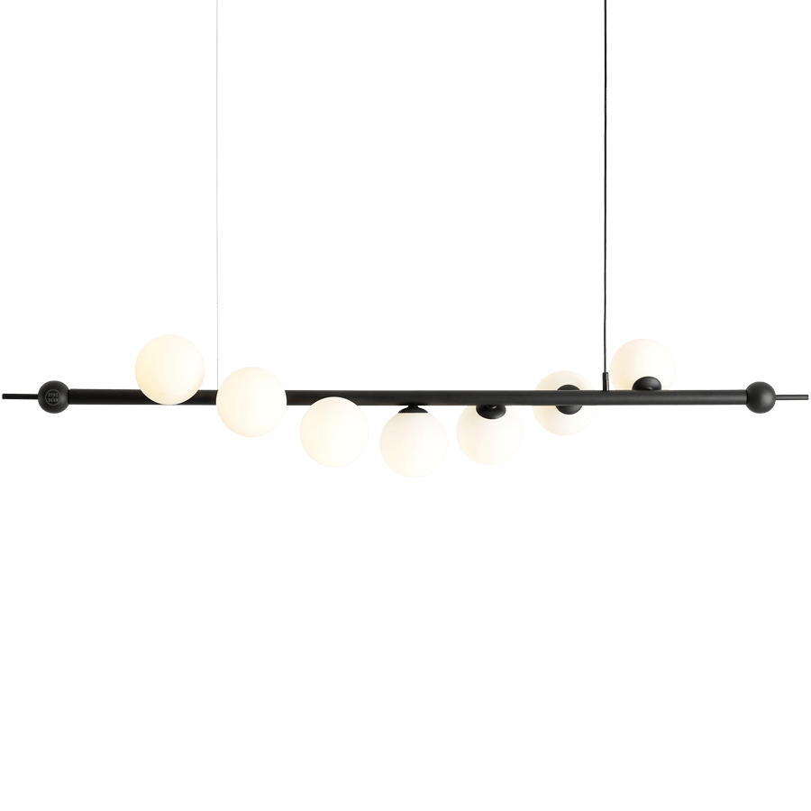 WAVE GLOBE PENDANT SHADE LIGHTS BLACK - DYKE & DEAN