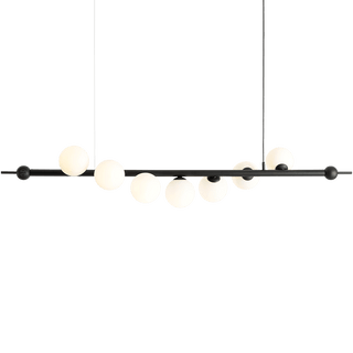 WAVE GLOBE PENDANT SHADE LIGHTS BLACK - DYKE & DEAN