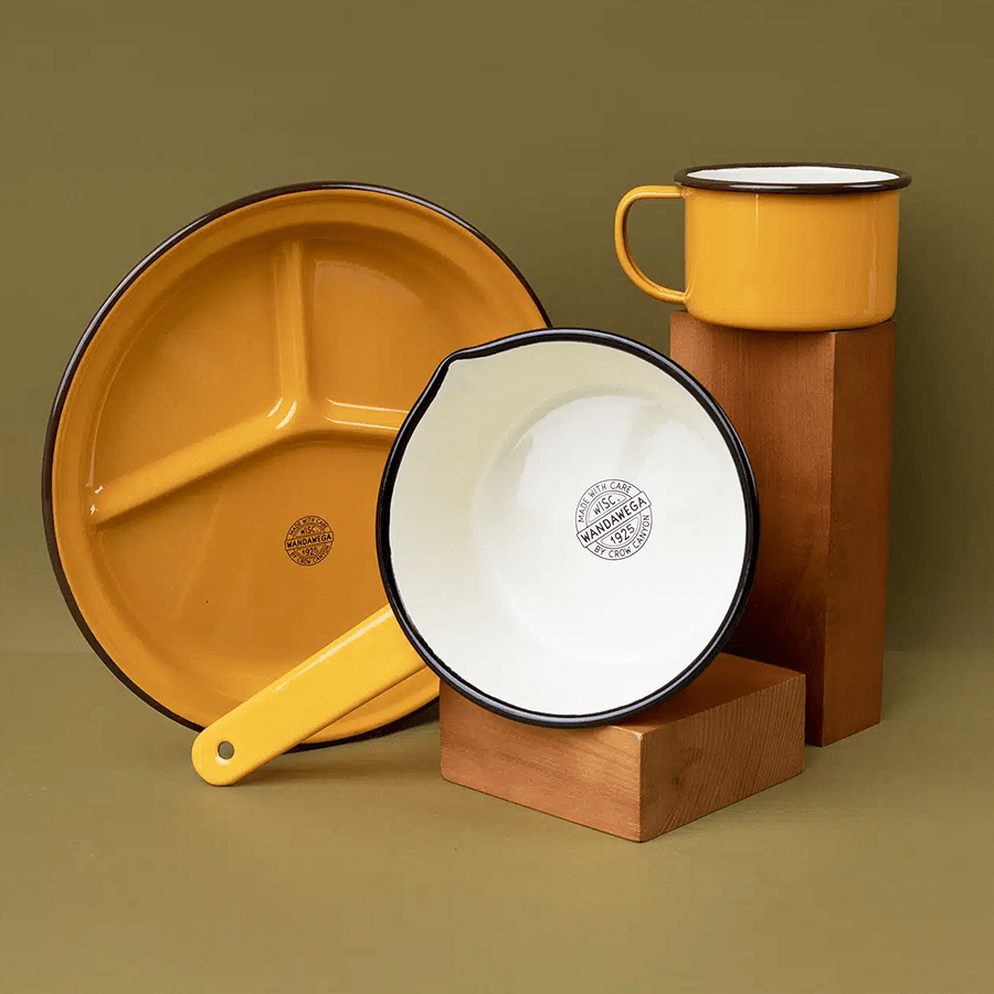 YELLOW ENAMEL SOUP MUG - DYKE & DEAN