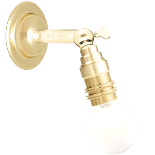 BRASS HEAVY E14 WALL ARM LIGHT - DYKE & DEAN