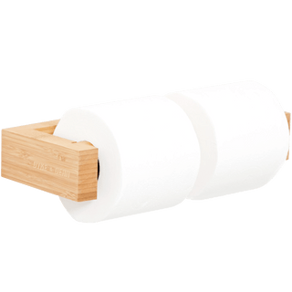 DOUBLE TOILET ROLL WALL HOLDER BAMBOO - DYKE & DEAN