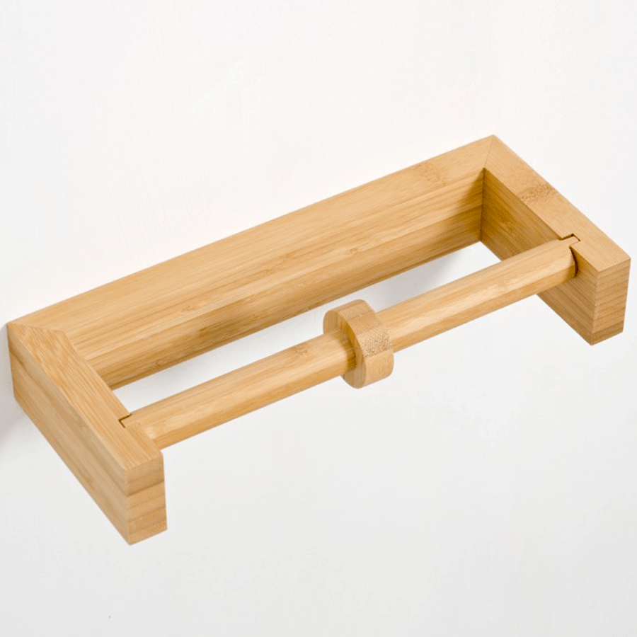 DOUBLE TOILET ROLL WALL HOLDER BAMBOO - DYKE & DEAN