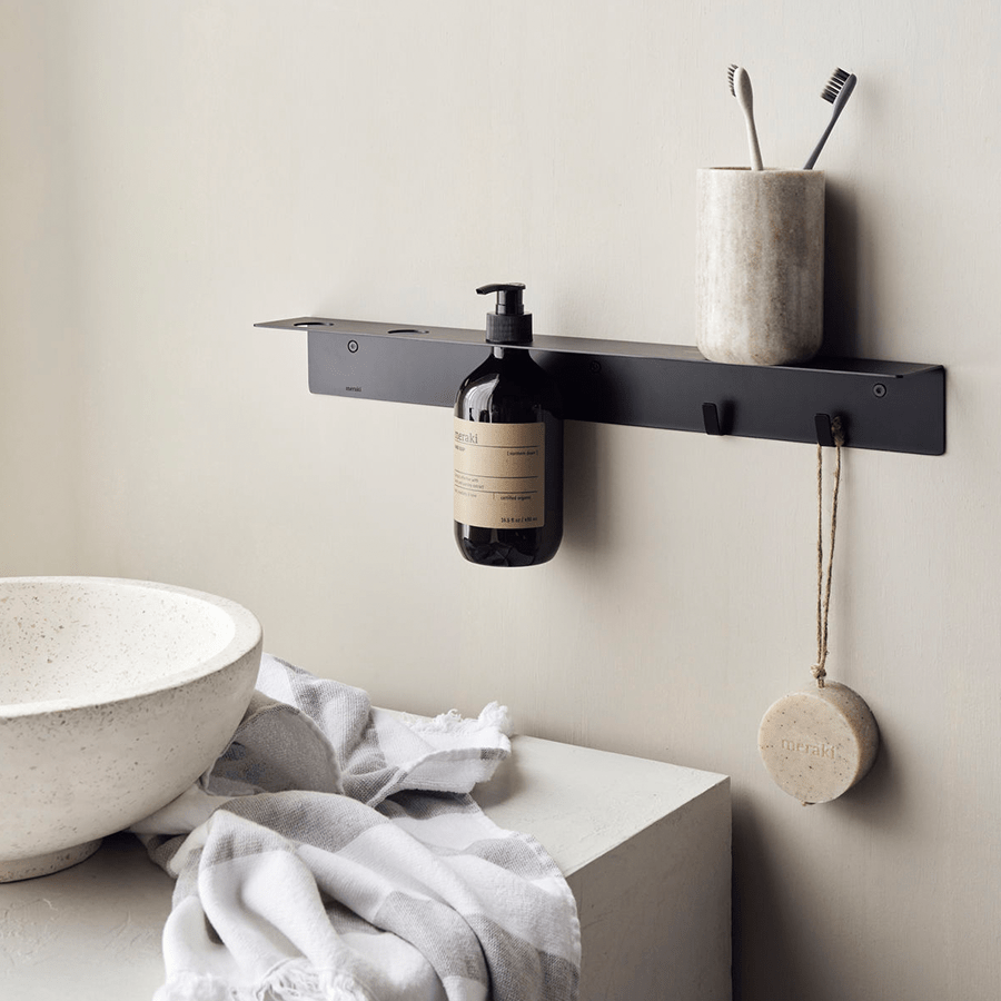 MERAKI BOTTLE HANGER WITH HOOKS - BLACK - DYKE & DEAN