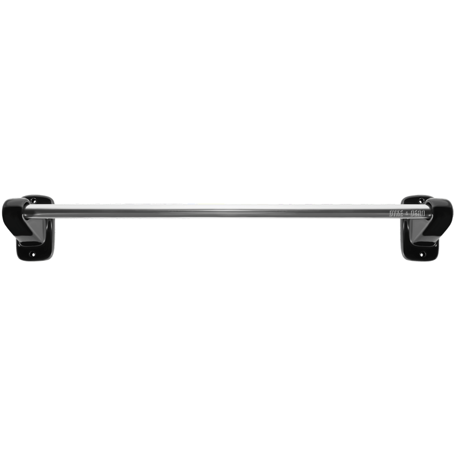 MODERN PORCELAIN TOWEL BAR SET BLACK - DYKE & DEAN