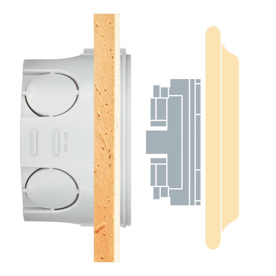 PORCELAIN WALL CABLE GLAND SOCKET AZURE - DYKE & DEAN