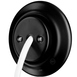 PORCELAIN WALL CABLE GLAND SOCKET MATT BLACK - DYKE & DEAN