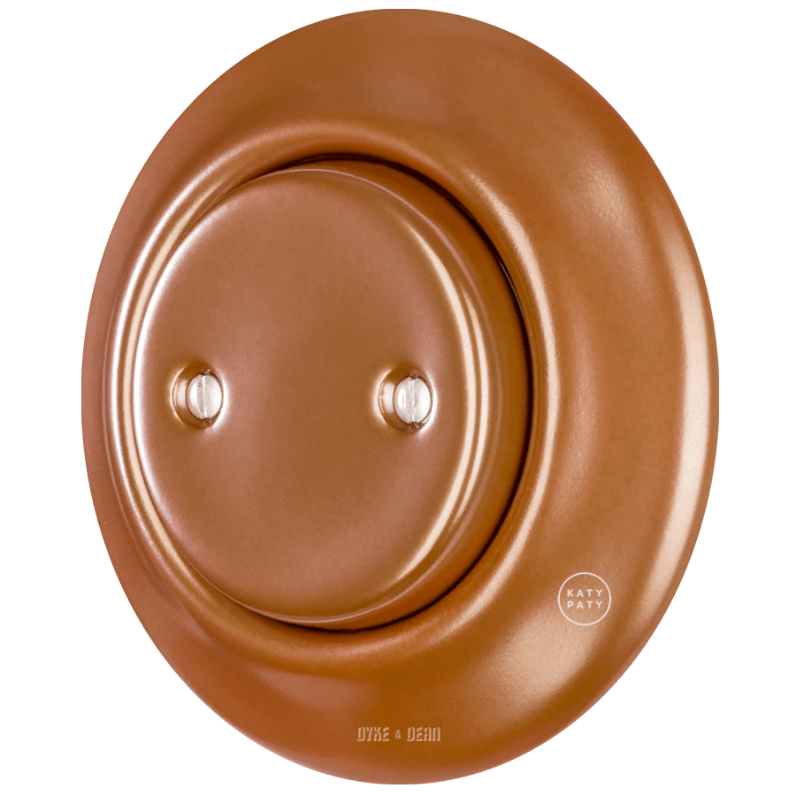 PORCELAIN WALL END PLUG SOCKET BRONZE - DYKE & DEAN