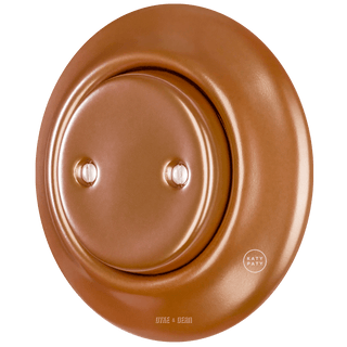 PORCELAIN WALL END PLUG SOCKET BRONZE - DYKE & DEAN