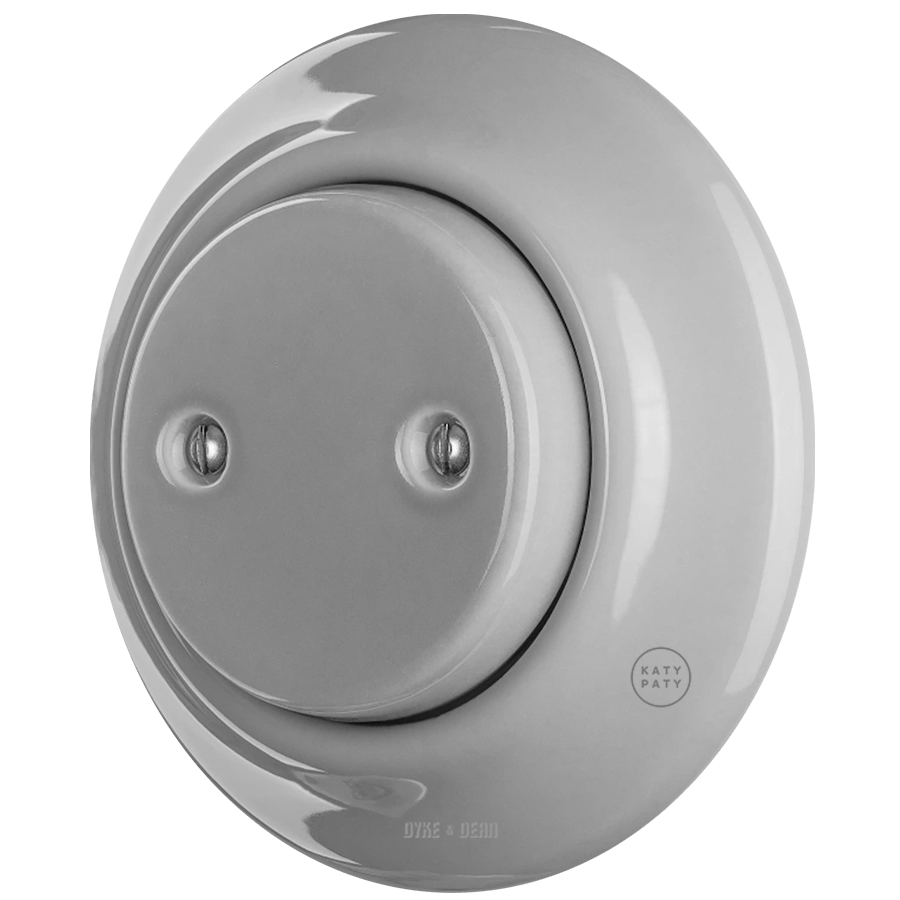 PORCELAIN WALL END PLUG SOCKET CAPPUCCINO - DYKE & DEAN