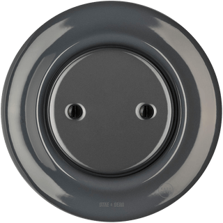 PORCELAIN WALL END PLUG SOCKET DARK GREY - DYKE & DEAN