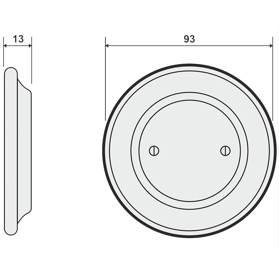 PORCELAIN WALL END PLUG SOCKET DERMA - DYKE & DEAN