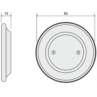 PORCELAIN WALL END PLUG SOCKET GREY - DYKE & DEAN